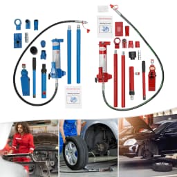 4T Hydraulic Jack Kit Hydraulic Splitter Power Unit Jack Body Frame for Private Garages Car Repair Shops Red/Blue