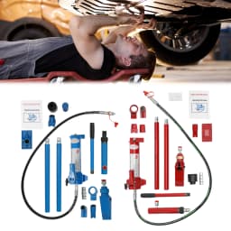 4T Hydraulic Jack Kit Hydraulic Splitter Power Unit Jack Body Frame for Private Garages Car Repair Shops Red/Blue