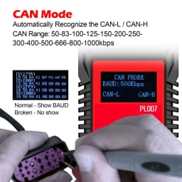PL007 2.0 CAN LIN PWM Tester, Auto-recognize CAN-H & CAN-L, Read Baud Rate, For Automotive Diagnostic Tool