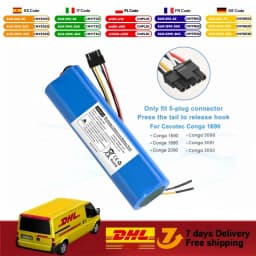 Aleaivy Replacement Battery 14.4V 3500mAh for CECOTEC CONGA 3090 3091 3092 1690 1890 2090 2290 Robot Vacuum Cleaner Accessories