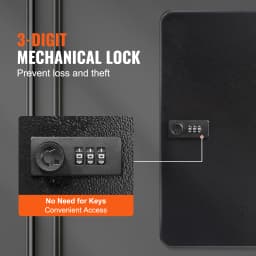 SucceBuy 48 PCS Key Cabinet Key Lock Box with Adjustable Racks Security Key Storage Box Key Organizer for School Office Hotle