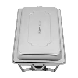 Stainless Steel Food Warmer, 9L Chafing Dish Warming Container Food Warmer Heat Container Hotel Buffet Warmer with Folding Frame