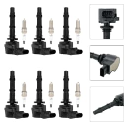 Artudatech 6x Ignition Coils +Spark Plugs UF535 For Mercedes-Benz C230 C300 ML350 R350
