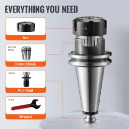 SucceBuy CAT40 Collet Holder ER 16/32 Collet Set 35PCs SLN FMB ER16/32 APU Tool Holders Spring Steel Collet Chucks 10 Pull Studs