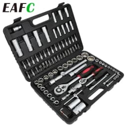 Wrench Set 46 Pcs Tool Kit for Car Tool Screwdriver and Bit Ratchet Torque Quick Wrench Spanner Wrench Socket Key Hand Tools