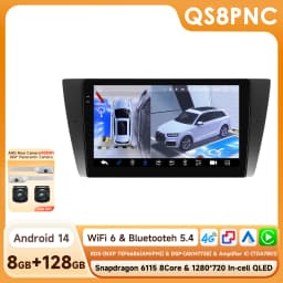 Hizpo Android 14 Car Radio For BMW 3-Series E90 E91 E92 E93 Wireless CarPlay Auto Intelligent Systems No 2 Din 2din DVD Navi RDS