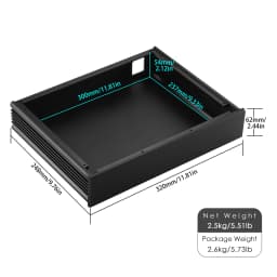Nobsound All Aluminum Preamp/Amplifier/DAC Chassis HiFi DIY Metal Case Box 320×248×62mm