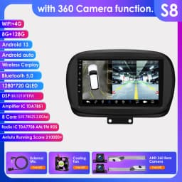 9" CarPlay Hizpo 2Din Android Auto Car Radio for Fiat 500X 2014 - 2020 Multimedia UI7862 Navigation GPS RDS DSP SWC 4G Bluetooth