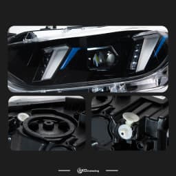 AKD LED Car Lights for BMW F30 2012-2019 Headlight F31 F35 Snake Eyes LED Head Lamp 318i 320i 325i 328i 330i 335i LED DRL turn signal low beam high beam Automotive Accessories