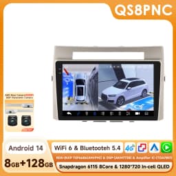 Hizpo Android 14 Car Radio For Toyota Corolla Verso AR10 2004 - 2009 Multimedia Video Auto Carplay Player GPS 360 Camera DSP GPS
