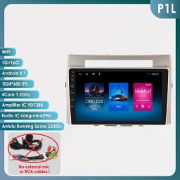 Hizpo Android 14 Car Radio For Toyota Corolla Verso AR10 2004 - 2009 Multimedia Video Auto Carplay Player GPS 360 Camera DSP GPS