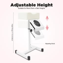 Professional Pedicure Stool Chair Beauty Salon Lift Stool Footrest Nail Bench Adjustable Manicure Chair W/Cleaning Fan