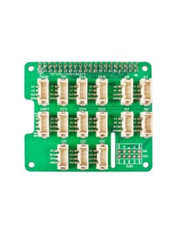 Grove Base Hat for Raspberry Pi, 24-Pin GPIO maintain, Grove interface 3× I2C, 1× UART, 6× Digital, 4× Analog, SWD Debug