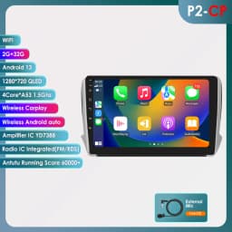 Androd 13 Car radio GPS Stereo For Peugeot 208 2008 2014-2018 multimedia video player 4G Autoradio Carplay 2din Head Unit Screen