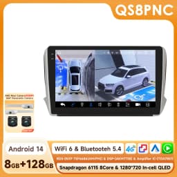 Androd 13 Car radio GPS Stereo For Peugeot 208 2008 2014-2018 multimedia video player 4G Autoradio Carplay 2din Head Unit Screen