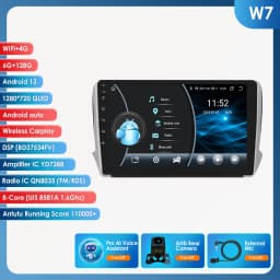 Androd 13 Car radio GPS Stereo For Peugeot 208 2008 2014-2018 multimedia video player 4G Autoradio Carplay 2din Head Unit Screen