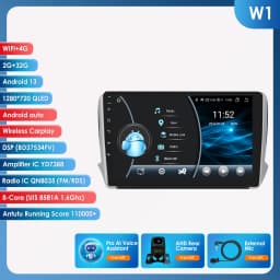 Androd 13 Car radio GPS Stereo For Peugeot 208 2008 2014-2018 multimedia video player 4G Autoradio Carplay 2din Head Unit Screen