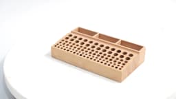 98 Holes Wooden Professional Leather Craft Tool Holder Rack Stand with 3 Slot for Leather Working Making Punch Tools Organizer