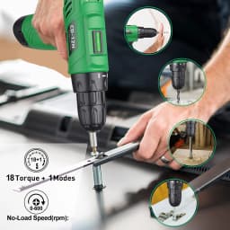 Tegatok Power Drill Cordless, 12V Cordless Drill with Battery and Charger, Electric Drill with Variable Speed and 18+1 Torque S