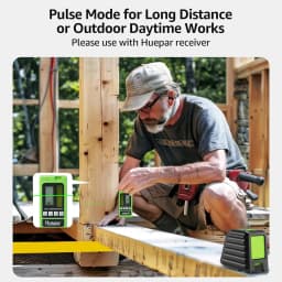 Huepar BOX-1G Osram Green Laser Level Self-leveling 130°/150° Horizontal & Vertical Nivel Laser Tools With Pulse Mode