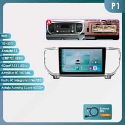 Hizpo 9inch AI Voice Car Radio For Kia Sportage 4 QI KX5 2018 - 2021 Carplay 2din GPS Navi Stereo Android Auto Multimedia Player