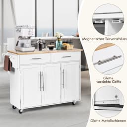 Kitchen trolley on wheels serving trolley kitchen kitchen trolley with drawers side cart kitchen island buffet cabinet Wood