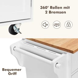 Kitchen trolley on wheels serving trolley kitchen kitchen trolley with drawers side cart kitchen island buffet cabinet Wood