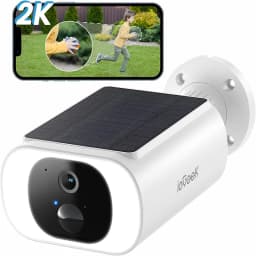 IeGeek 2K Wireless WiFi Surveillance Camera – IP66 Outdoor Wireless Battery, Integrated Solar Panel, Night Vision Colour