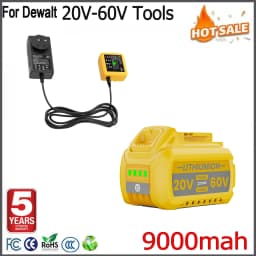 Replacement Battery For Dewalt 20V / 60V Lithium-ion Battery 21700 Rechargeable Battery For Dewalt DCD805 Impact Driver Tools