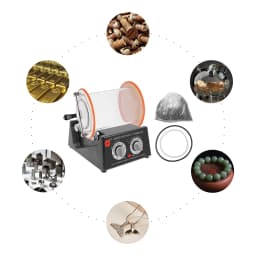 110V 80W Polishing Machine CE 5kg Capacity 5-speed Adjustable for Coins Metals Timing Design Wide Application Anti-corrosion