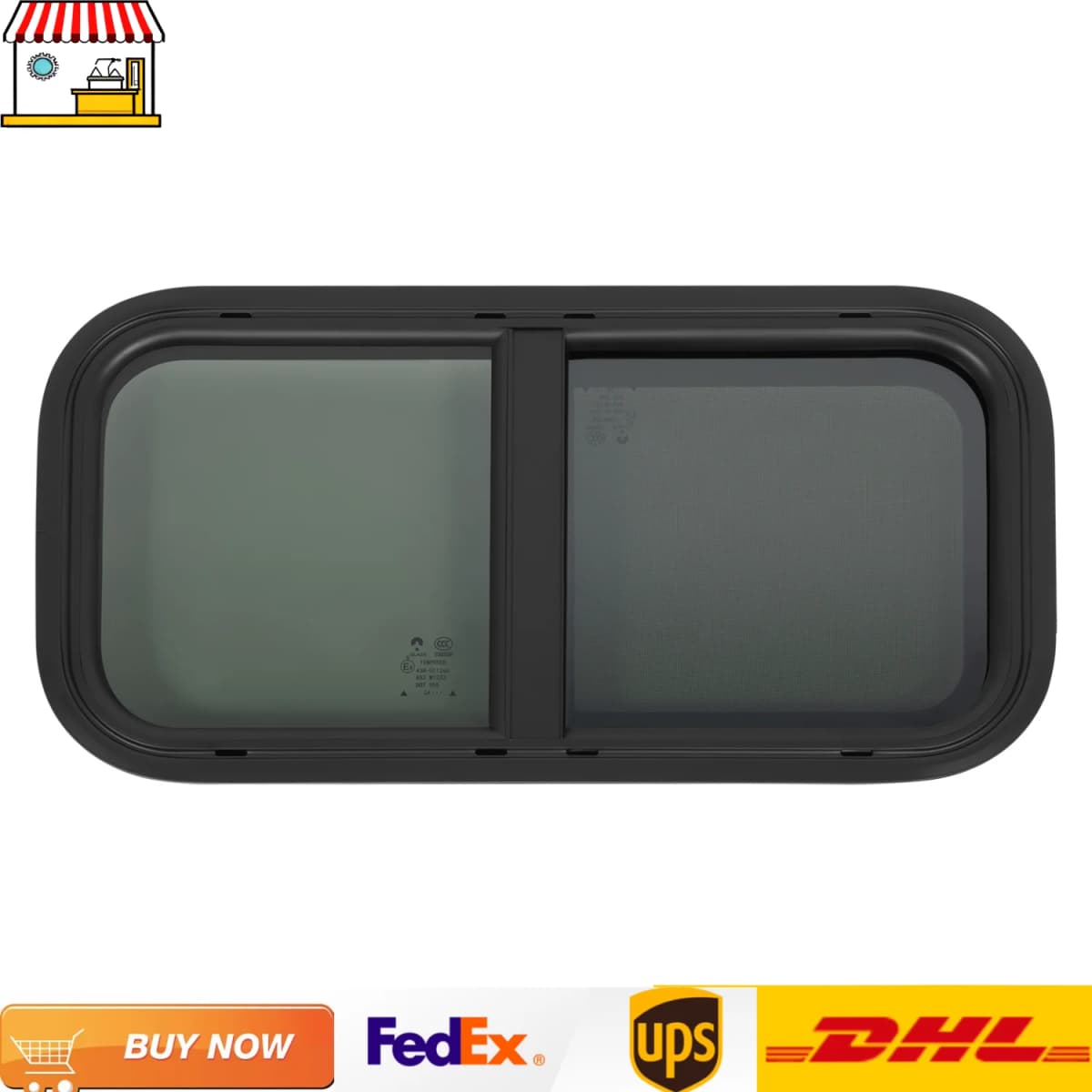 RV Window Caravan Window| Tempered Glass Universal Camper Travel Trailer Sliding Window|27.56*15.75inch
