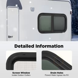 RV Window Caravan Window| Tempered Glass Universal Camper Travel Trailer Sliding Window|27.56*15.75inch