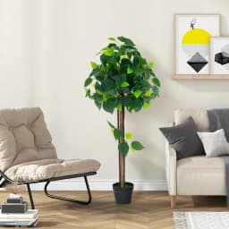 Art plant 114 cm Artificial plant Hydrangea tree green plants with realistic leaves & wood trunk artificial tree with pot