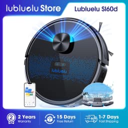 Lubluelu SL60D Robot Vacuum and Mop Combo - 4000Pa Suction, 150Mins Runtime, Quiet Operation, 10 No-Go Zones, Smart App Control