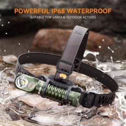 Wurkkos HD20 Headlamp Rechargeable 21700 Headlight 2000lm Dual LED USB-C Reverse Charge Magnetic Tail Work Camp Light