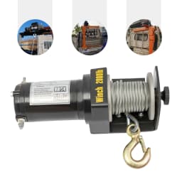 0.4KW Electric Winch DC12V, Black Electric Lifting Device IP67 Waterproof Grade