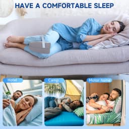 Knee Cushion for Side Sleepers, Memory Foam Leg Cushion Orthopaedic Knee Cushion with Strap, Breathable and Washable