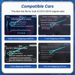 Road Top Wireless Android Auto For Audi Car A3 S3 Q2 B9 2013-2018 Carplay Interface Mirror Link Air Play