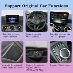 AUTOTOP Wireless CarPlay Android Adapter Box For Mercedes Benz C GLC/C/GLC/GLA Class 2013-2018 NTG 4.5/5.0 MirrorLink RearCamera