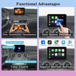 AUTOTOP Wireless CarPlay Android Adapter Box For Mercedes Benz C GLC/C/GLC/GLA Class 2013-2018 NTG 4.5/5.0 MirrorLink RearCamera