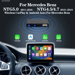 AUTOTOP Wireless CarPlay Android Adapter Box For Mercedes Benz C GLC/C/GLC/GLA Class 2013-2018 NTG 4.5/5.0 MirrorLink RearCamera