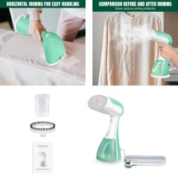 Portable Garment Steamer with 30s Fast Heat Up,Handheld Steamer Fabric Clothes Iron Heat Travel Steam DIY,Home 300ML Tank