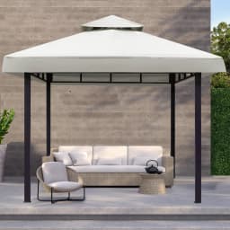 3x3m Thicken Waterproof Replacement Top Canopy Cover Double Gazebo Roof Covers for Yard Patio Garden