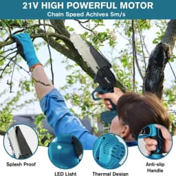 6inch Electric Chainsaw Rechargeable Small Wood Spliting Cordless Chain Saw One-handed Woodworking Tool for Garden Tools
