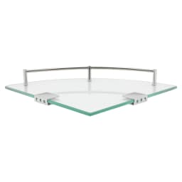 Bathroom Triangular Glass Shelf, Glass Shelf, Tempered Glass Corner Shelf Space-saving for a Kitchen, Balcony, Living Room