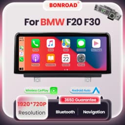 BONROAD Wireless Carplay Android Auto Radio Touch Screen For BMW 1 2 3 4 Series F20 F21 F22 F30 F31 F33 F34 F36 NBT System