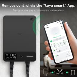 dé Wallbox 11kW with Tuya APP 5m 7.5m 10m 15m Charging Cable CEE to Type 2 16A Electric Vehicle Charger Plug & Play LED Screen