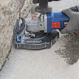 HERZ0 5inch Aluminum Dust Shroud with a Diamond Grinding Cup Wheel of Angle Grinder