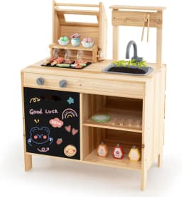 Mud Kitchen Children's Outdoor Children's Grill with Grill Accessories,BBQ Grill Play Set with Board&Sink,for kids from 3 Years