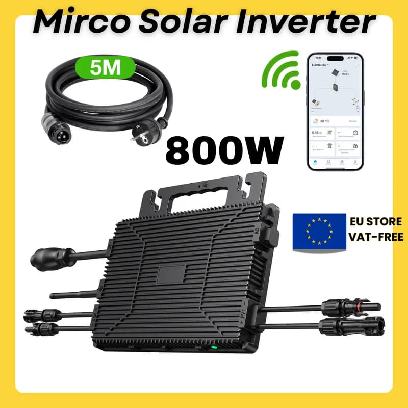 800W Micro Inverter Dual Mppt 96% Efficiency 60V Dc Input 13.5A Wifi Monitoring Ip67 Plug and Play Solar Inverter
